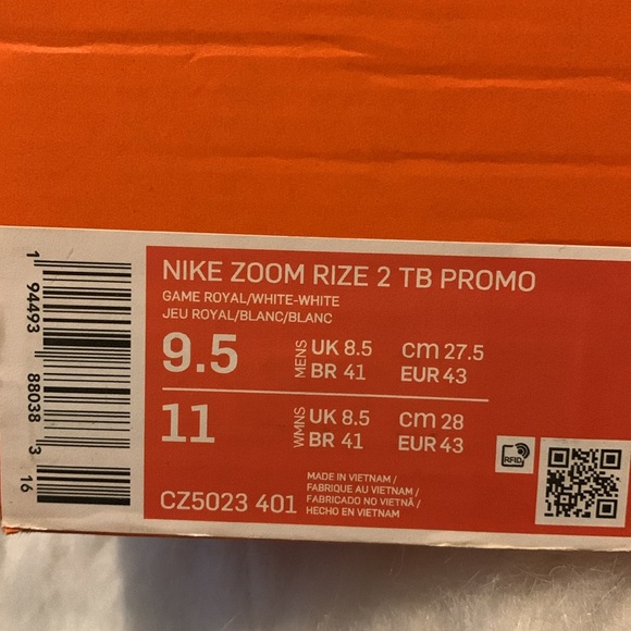 Men’s NIKE ashore, zoom rise 2 TB Promo - Picture 10 of 10